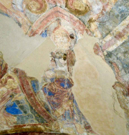Cathedral Gabriel chapel fresco dated to 1107 with vesica surround