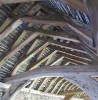 Scissor brace – cathedral precincts, pentice (covered walkway)