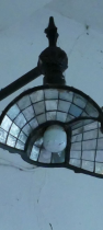 ESLA lamp in cathedral precincts - near Dark Entry