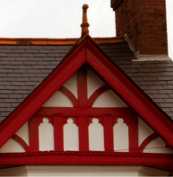 Gables with timber framing  