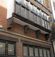 windows in Black Griffin Lane - formerly at rear of Fleur de Lis Hotel 