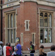 Lloyds Bank in High Street - brick and Ancaster stone
