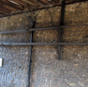 2  fire hooks on wall