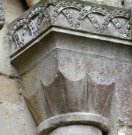 14  scallop capital exterior wall of Cathedral Treasury