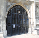 12  south west porch gate around 1400 (reused from grille in nave)