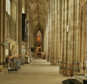 nave north aisle - font on left
