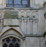Blind arcade –  Cathedral  exterior, sanctuary north wall