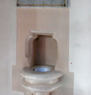 Stoup in St Thomas' Roman Catholic church, Burgate