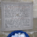 7  cathedral tablet to Mick Mannock