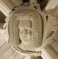 Foliate head (Joan of Kent) – Black Prince's chantry, cathedral