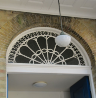 St Peter's Methodist church - delicate tracery in fanlight