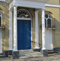 St Peter's Methodist church - classical portico entrance