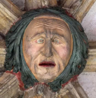 Foliate head – south cloister, cathedral