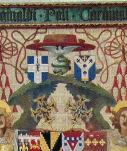 3  Poole arms as depicted in the Corona - 30 red tassels (if you look hard)